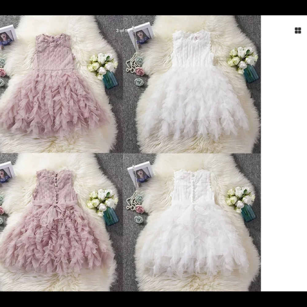 NWT beautiful White  girls dress